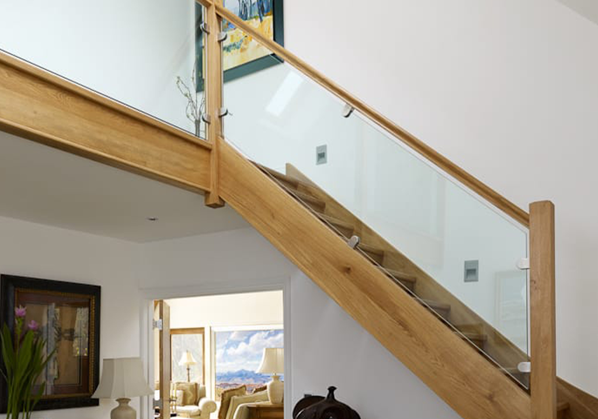 oak and glass staircases