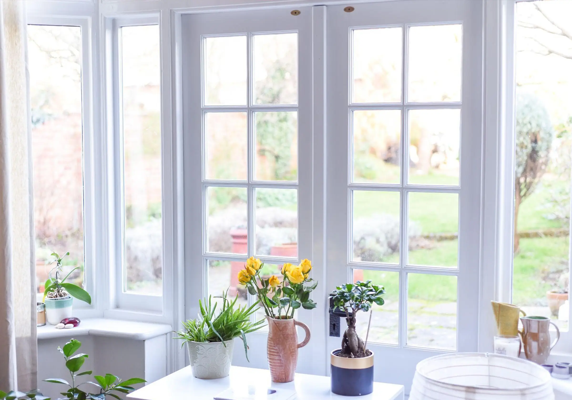 french doors from the inside