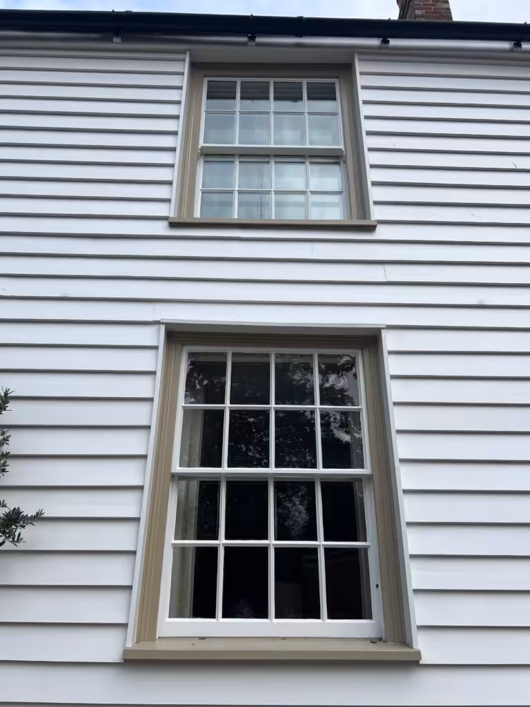 box sash windows in a grade II listed house